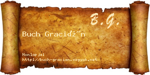 Buch Gracián névjegykártya